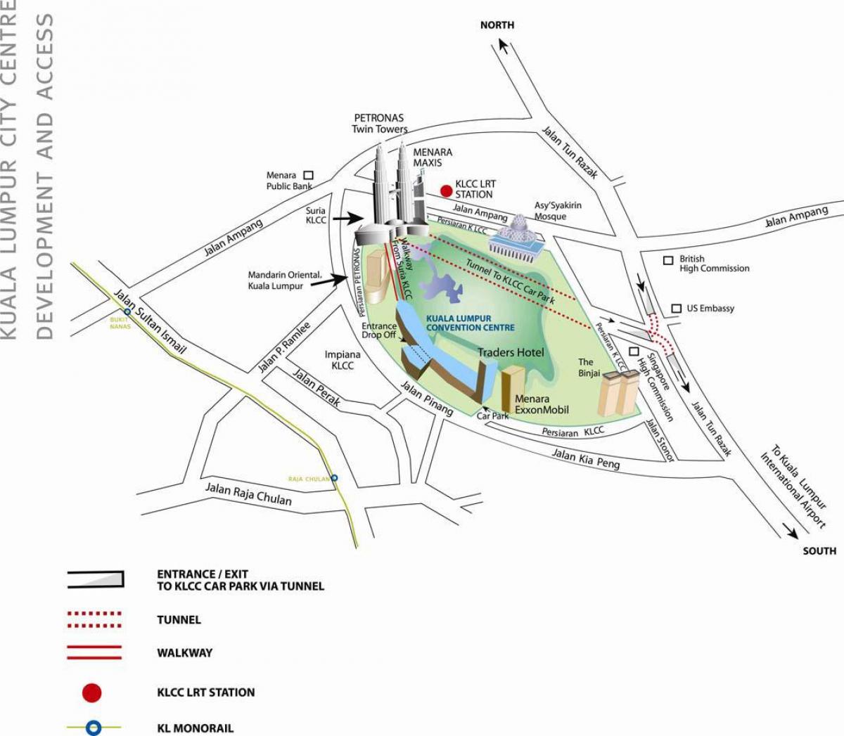 نقشہ کوالالمپور کے کنونشن سینٹر