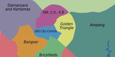 کوالالمپور ضلع کا نقشہ