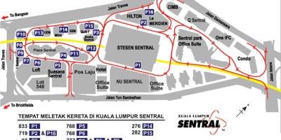 مرکزی سٹیشن کوالالمپور نقشہ