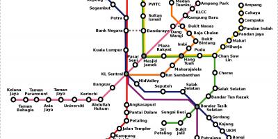 ملائیشیا میٹرو کا نقشہ