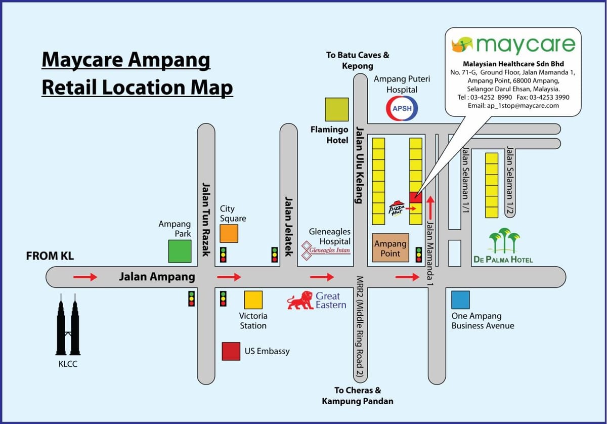 نقشہ کے ampang پارک