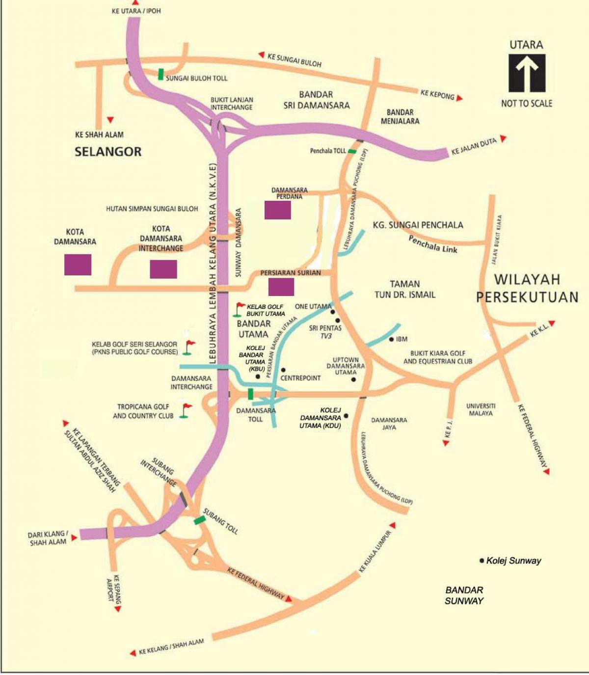 damansara نقشہ کوالالمپور