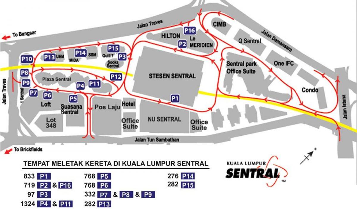 مرکزی سٹیشن کوالالمپور نقشہ