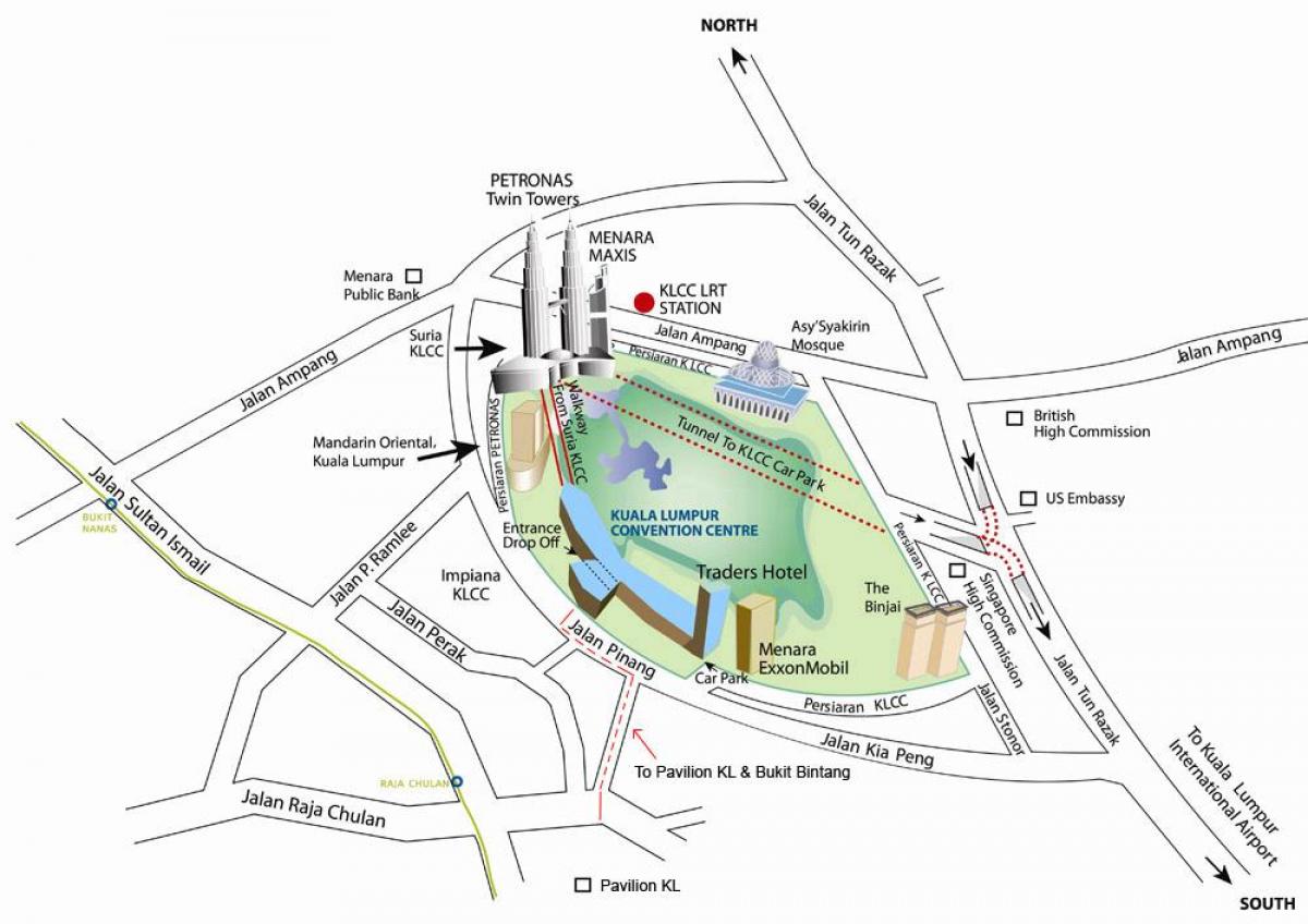 klcc محل وقوع کا نقشہ