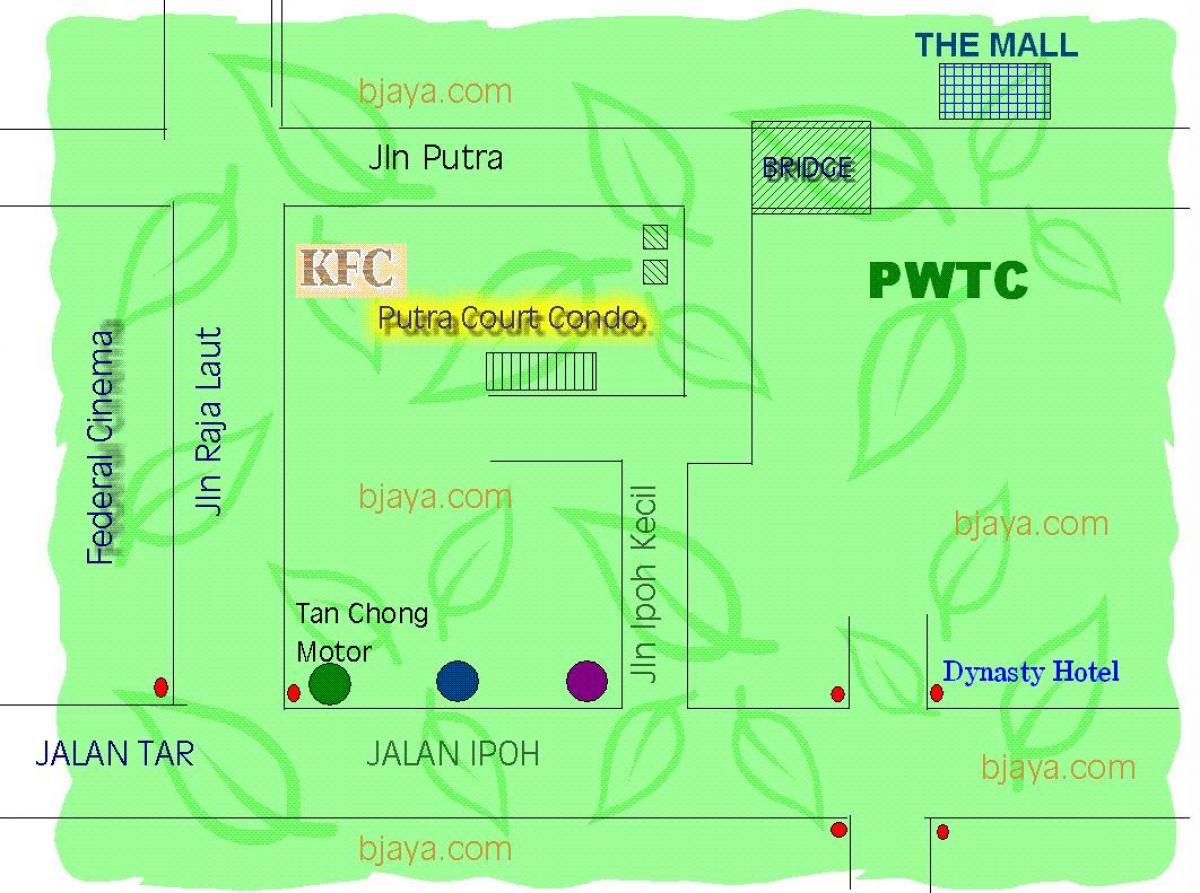 pwtc کوالالمپور نقشہ