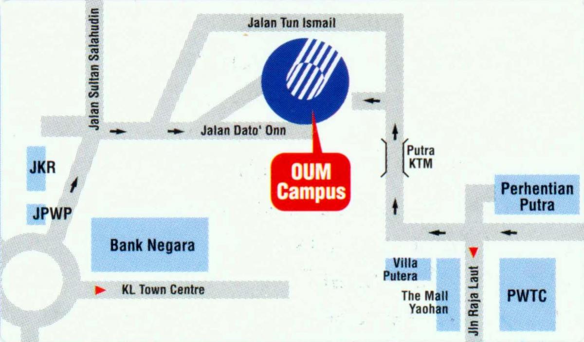 نقشہ کے بینک negara ملائیشیا کے محل وقوع