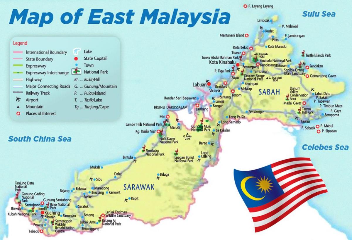 ہوائی اڈوں میں ملائیشیا کا نقشہ