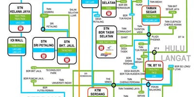 Lrt ktm راستے کا نقشہ