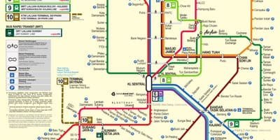 کوالالمپور mrt نقشہ