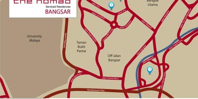 Bangsar کوالالمپور نقشہ