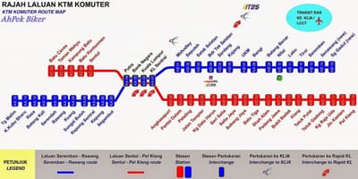 نقشہ کے komuter ملائیشیا