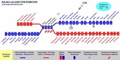 ایل komuter نقشہ