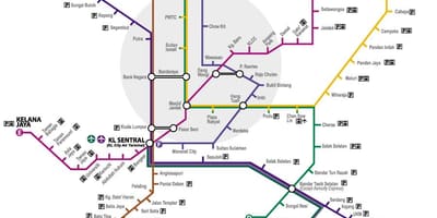 ملائیشیا نئے lrt راستے کا نقشہ