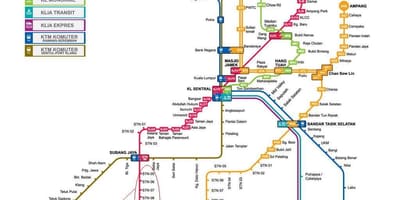 Subang جیا lrt راستے کا نقشہ