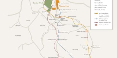 Sentul کوالالمپور نقشہ